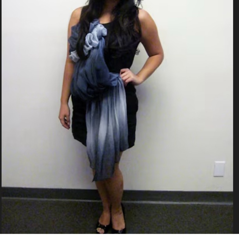 Twelve by Twelve Gray Asymmetrical Ruffled Mini Dress XS Sleeveless Statement